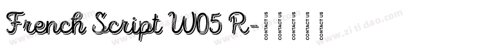 French Script W05 R字体转换